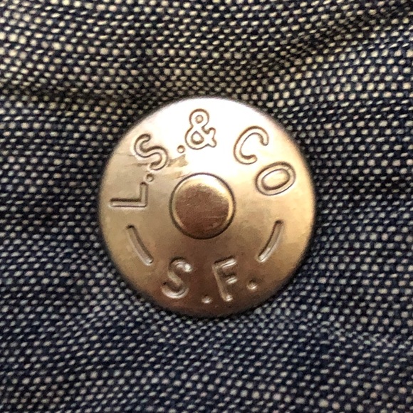 Levi's Quilted Blue Denim Puffer Vest, Size L - Picture 7 of 11